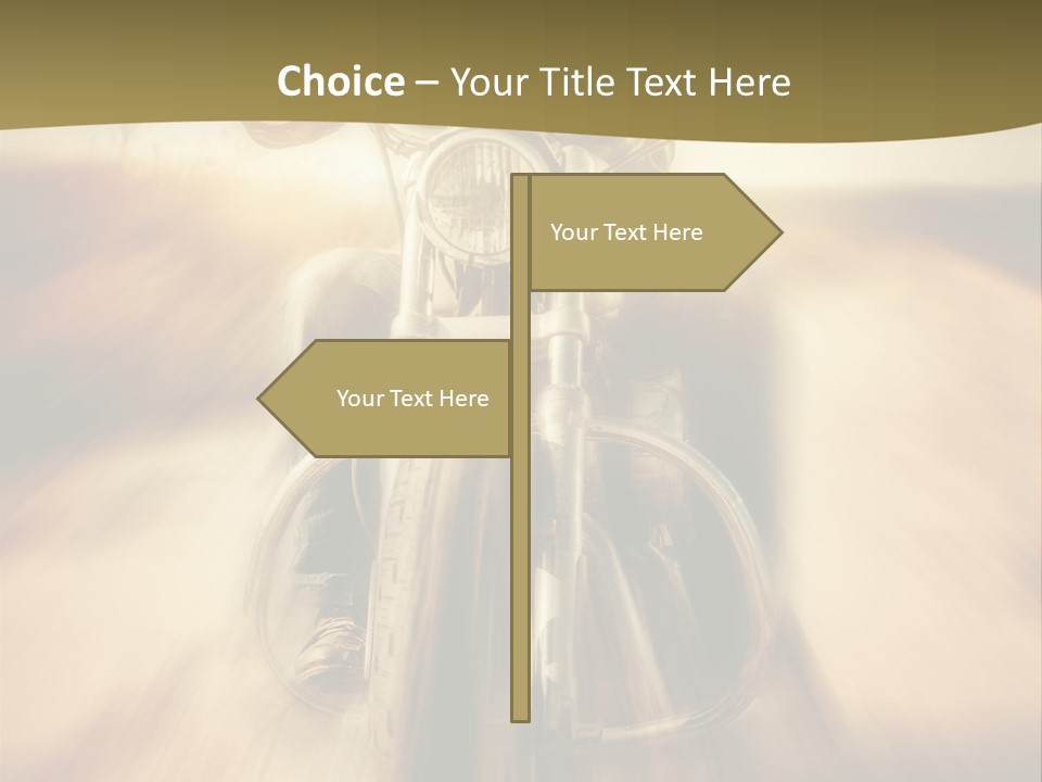 Vehicle Sunglasses Motorbike PowerPoint Template