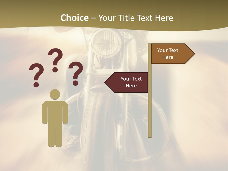 Vehicle Sunglasses Motorbike PowerPoint Template