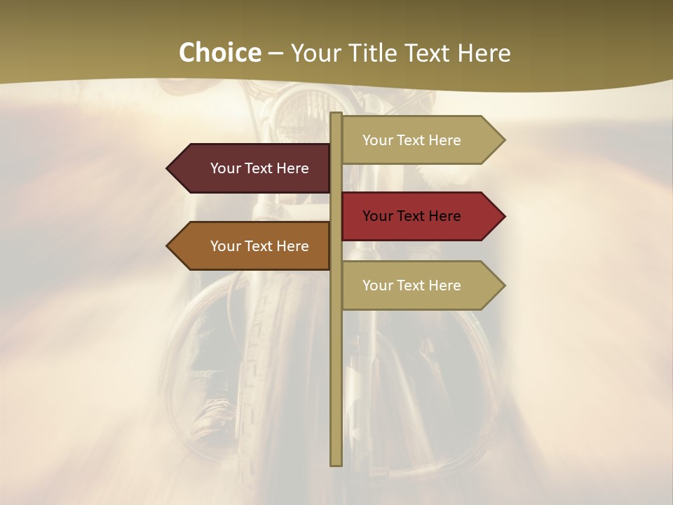 Vehicle Sunglasses Motorbike PowerPoint Template