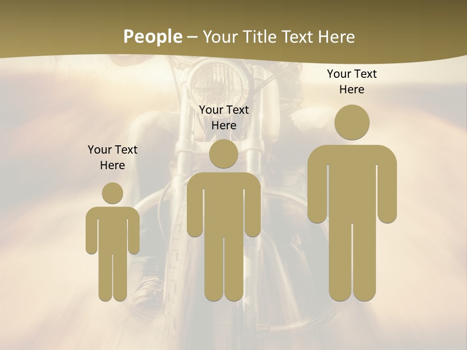 Vehicle Sunglasses Motorbike PowerPoint Template