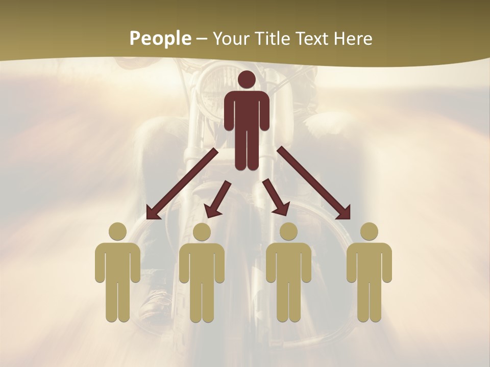 Vehicle Sunglasses Motorbike PowerPoint Template