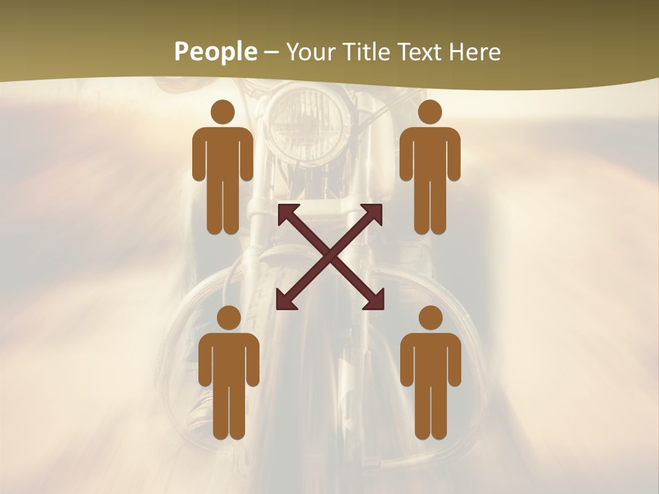 Vehicle Sunglasses Motorbike PowerPoint Template