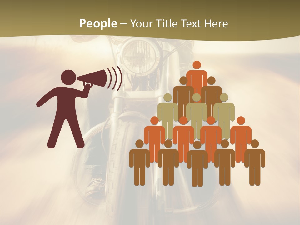 Vehicle Sunglasses Motorbike PowerPoint Template