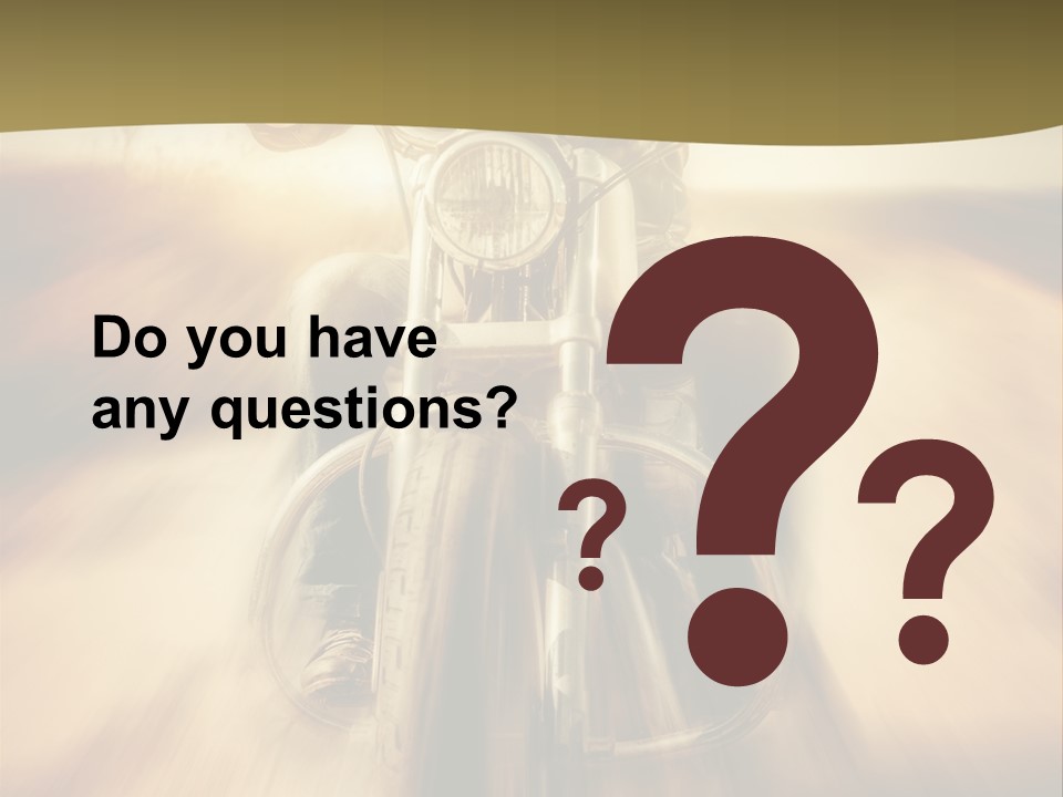 Vehicle Sunglasses Motorbike PowerPoint Template