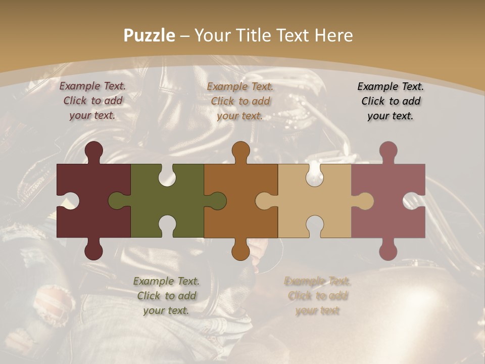 Riding Motorcyclist Retro PowerPoint Template