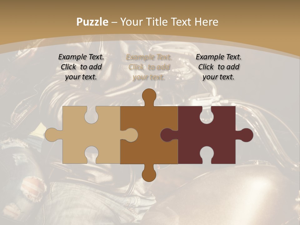 Riding Motorcyclist Retro PowerPoint Template