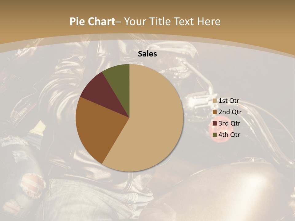 Riding Motorcyclist Retro PowerPoint Template