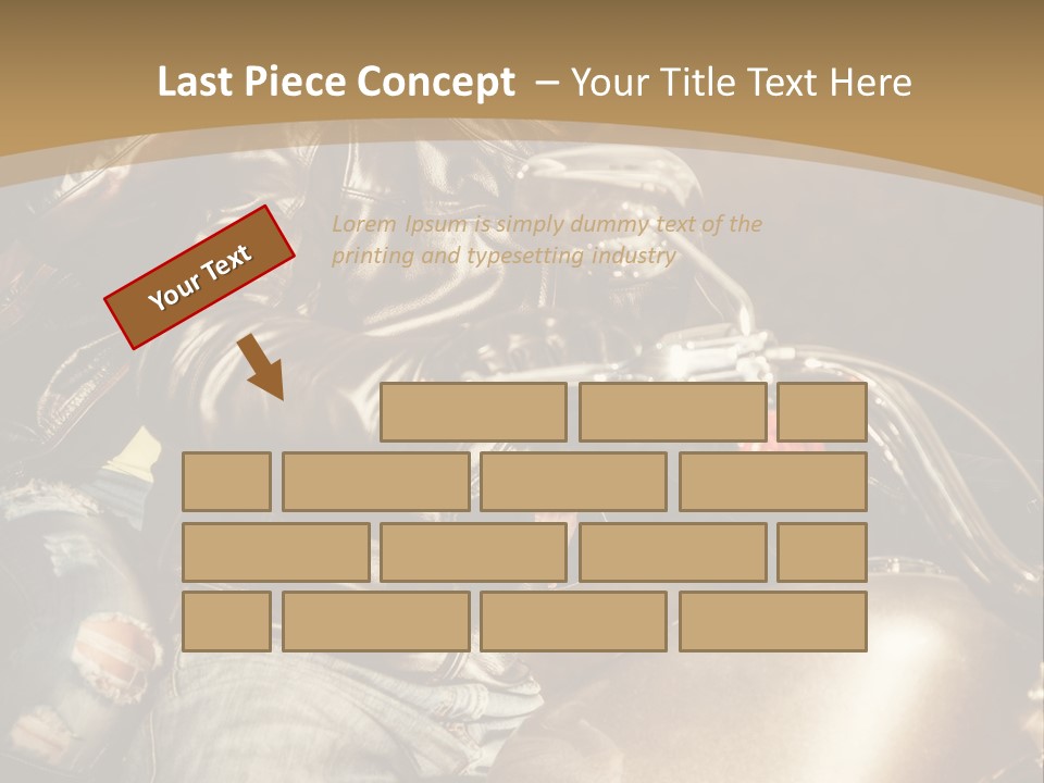 Riding Motorcyclist Retro PowerPoint Template