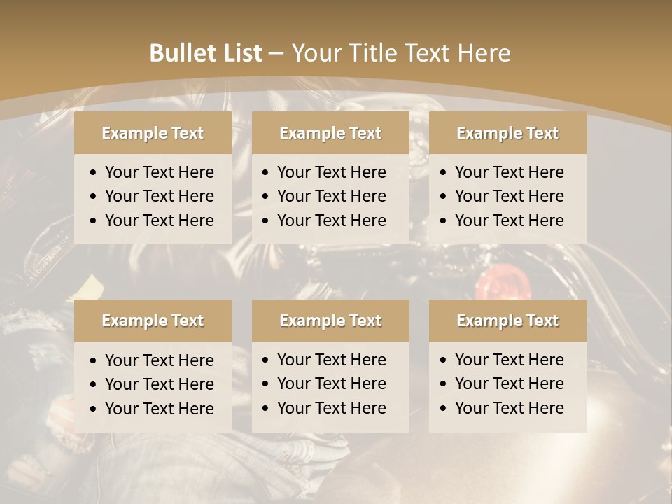 Riding Motorcyclist Retro PowerPoint Template