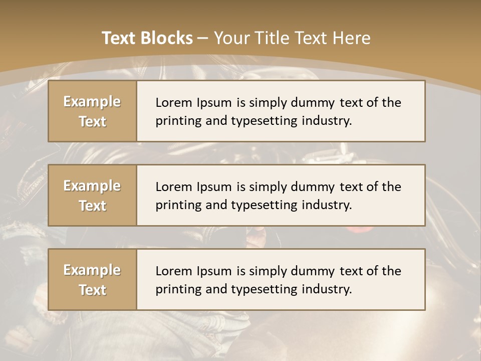 Riding Motorcyclist Retro PowerPoint Template