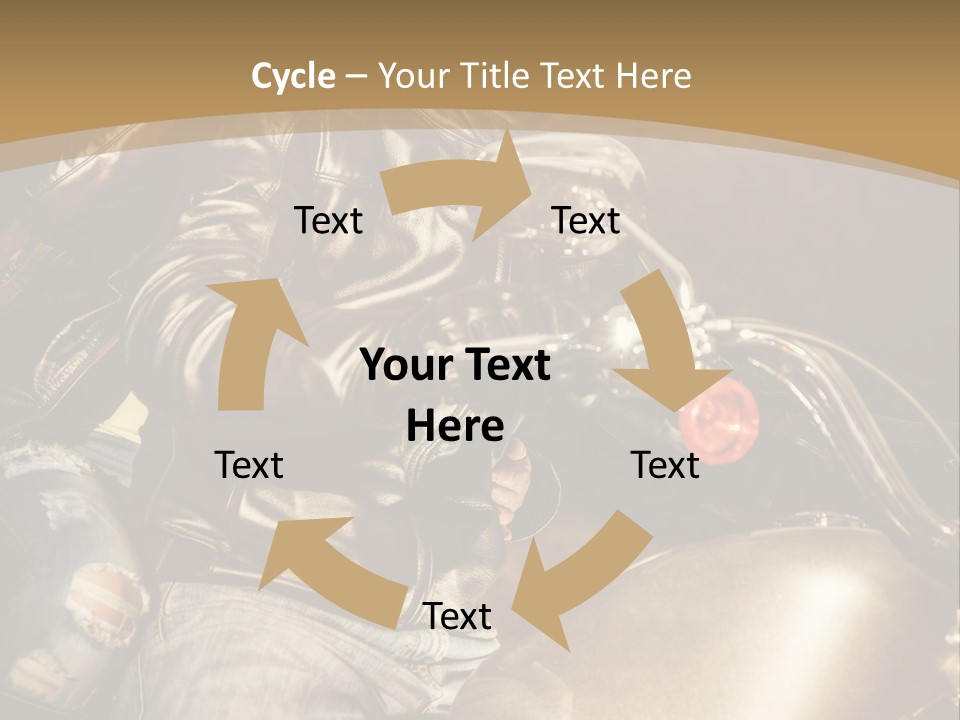 Riding Motorcyclist Retro PowerPoint Template