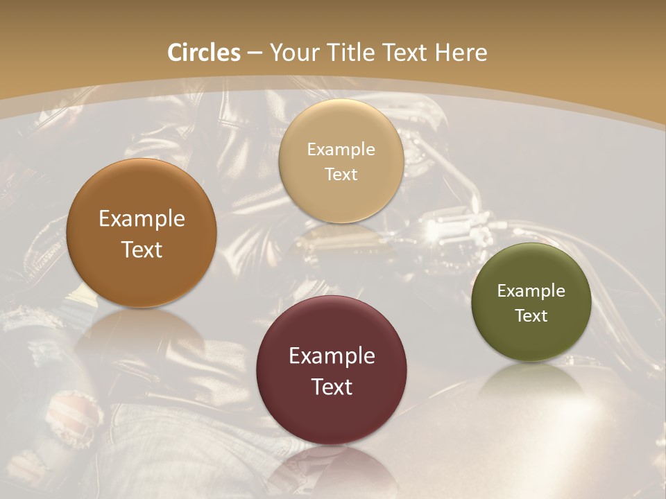 Riding Motorcyclist Retro PowerPoint Template