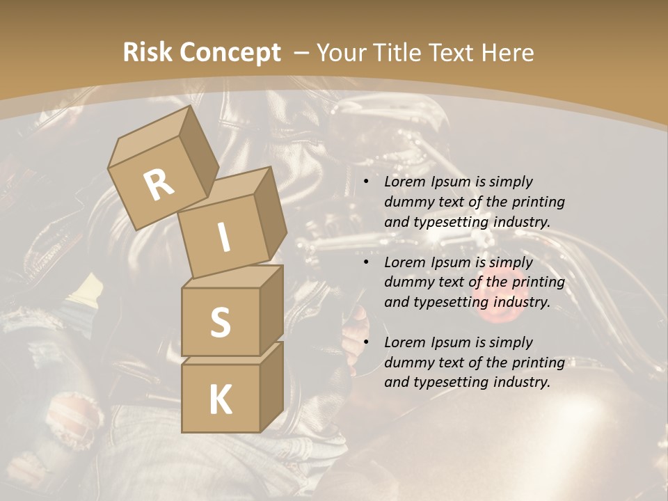 Riding Motorcyclist Retro PowerPoint Template