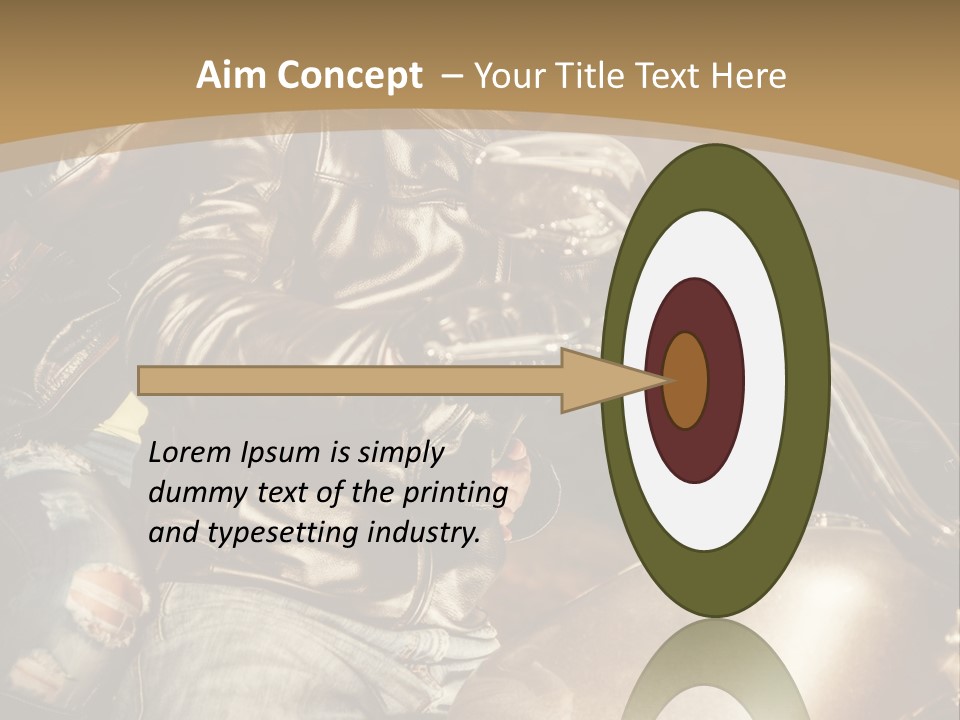 Riding Motorcyclist Retro PowerPoint Template