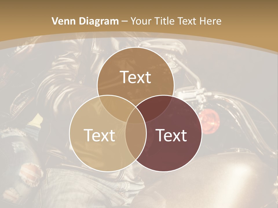 Riding Motorcyclist Retro PowerPoint Template