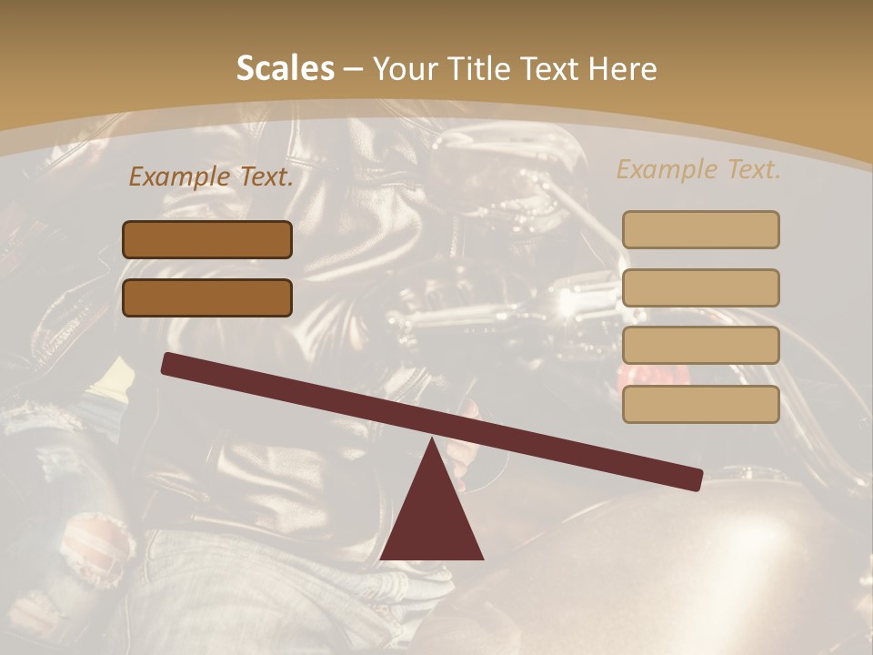 Riding Motorcyclist Retro PowerPoint Template