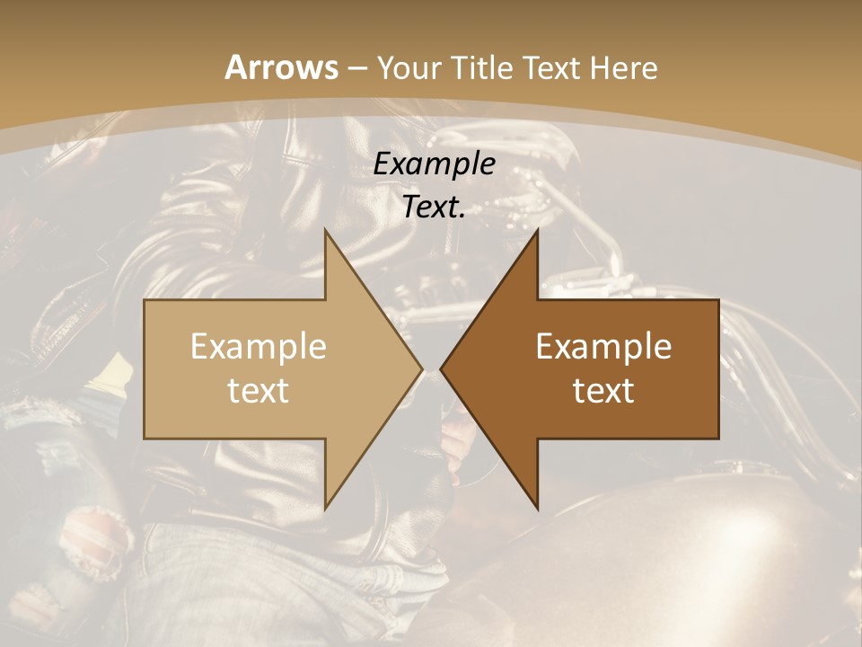 Riding Motorcyclist Retro PowerPoint Template