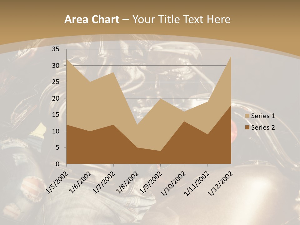 Riding Motorcyclist Retro PowerPoint Template