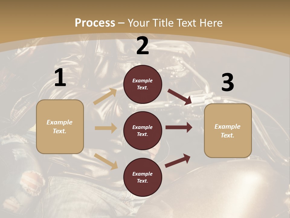 Riding Motorcyclist Retro PowerPoint Template