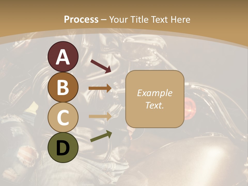 Riding Motorcyclist Retro PowerPoint Template