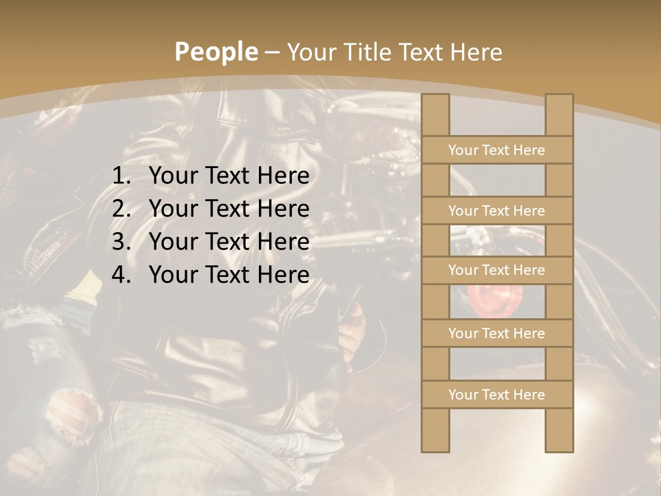 Riding Motorcyclist Retro PowerPoint Template
