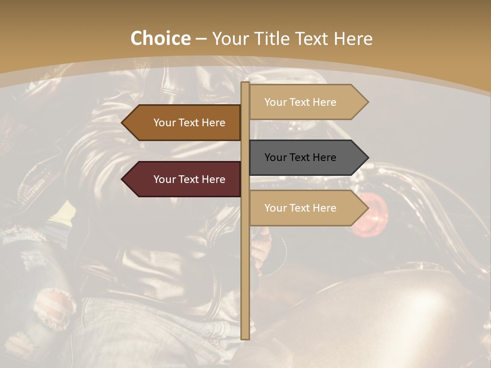 Riding Motorcyclist Retro PowerPoint Template