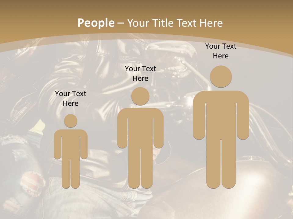 Riding Motorcyclist Retro PowerPoint Template