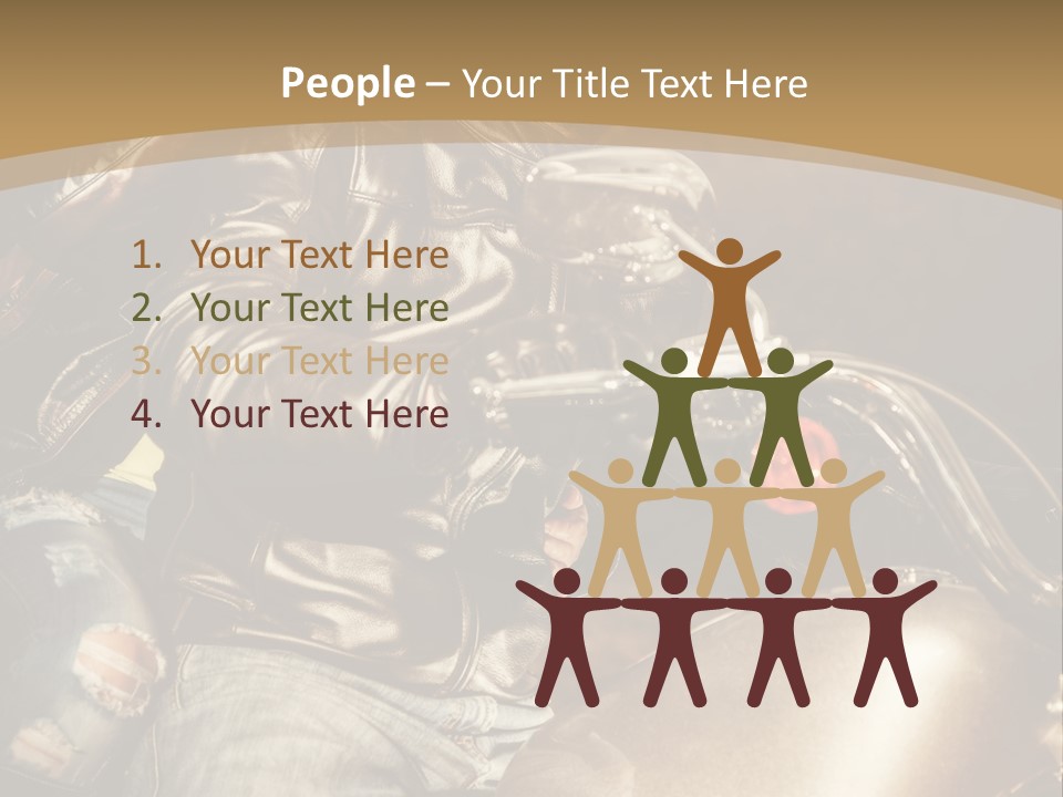 Riding Motorcyclist Retro PowerPoint Template