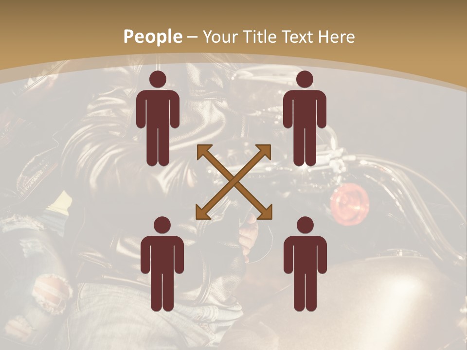 Riding Motorcyclist Retro PowerPoint Template