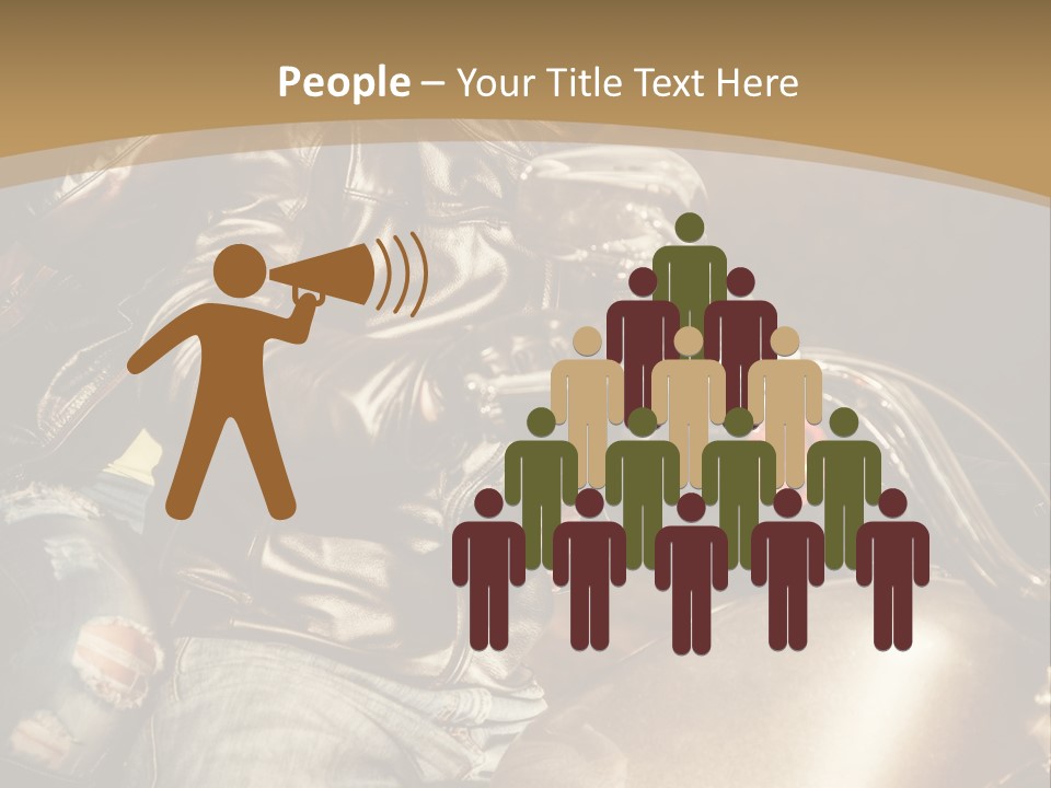 Riding Motorcyclist Retro PowerPoint Template