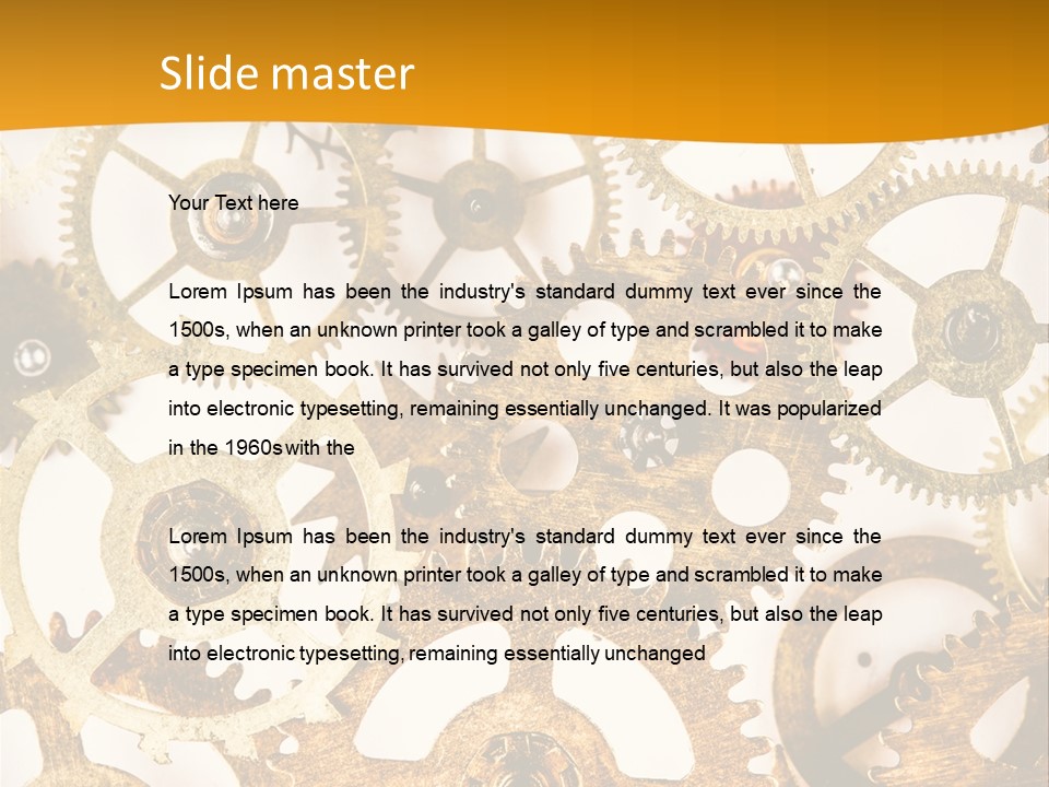 Machinery Technology Cog PowerPoint Template