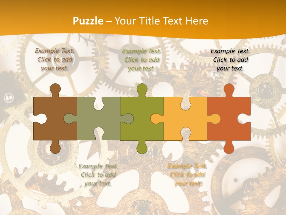 Machinery Technology Cog PowerPoint Template