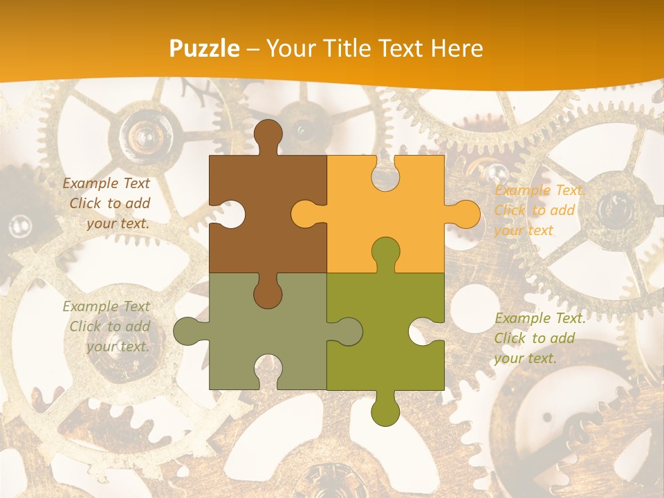 Machinery Technology Cog PowerPoint Template