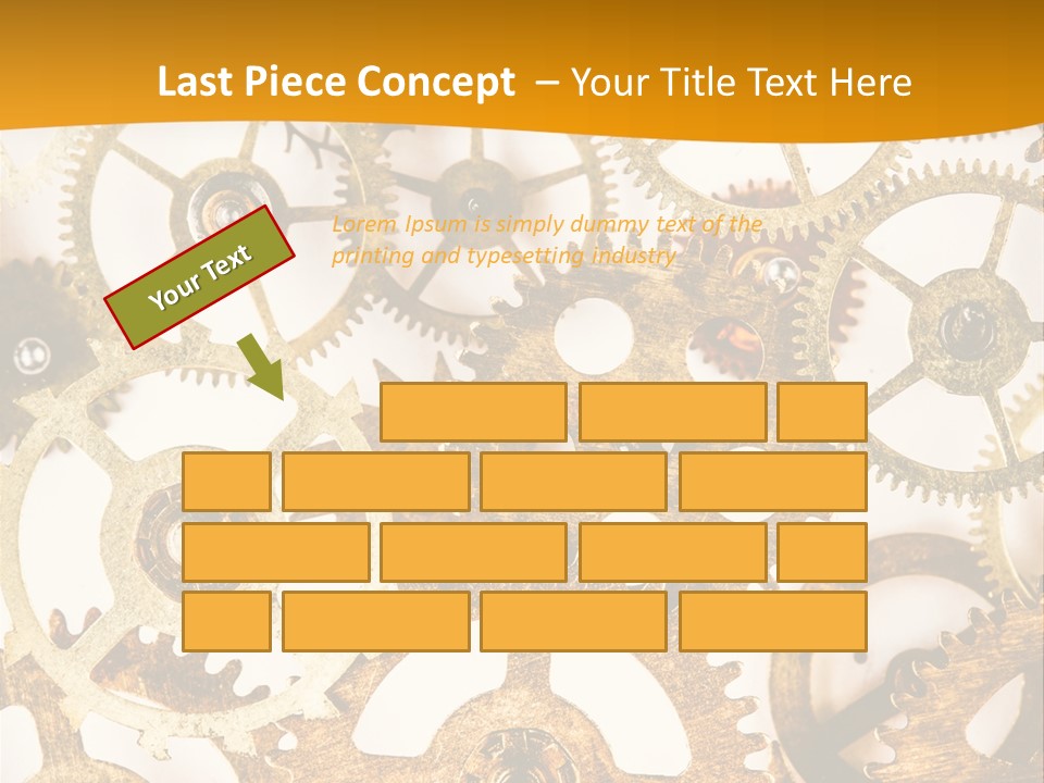Machinery Technology Cog PowerPoint Template