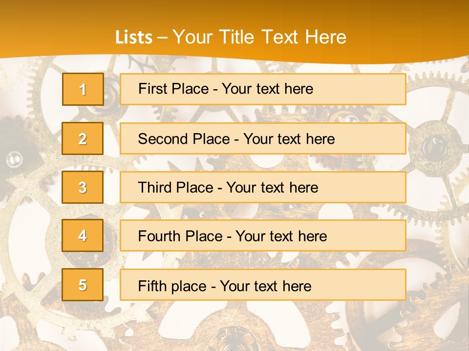 Machinery Technology Cog PowerPoint Template