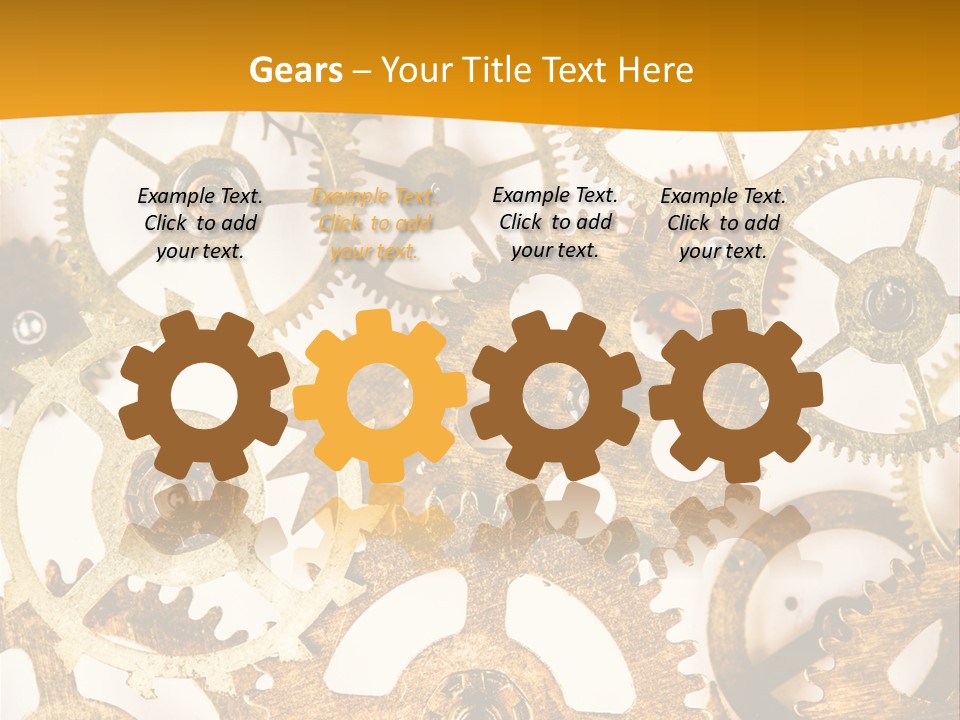 Machinery Technology Cog PowerPoint Template