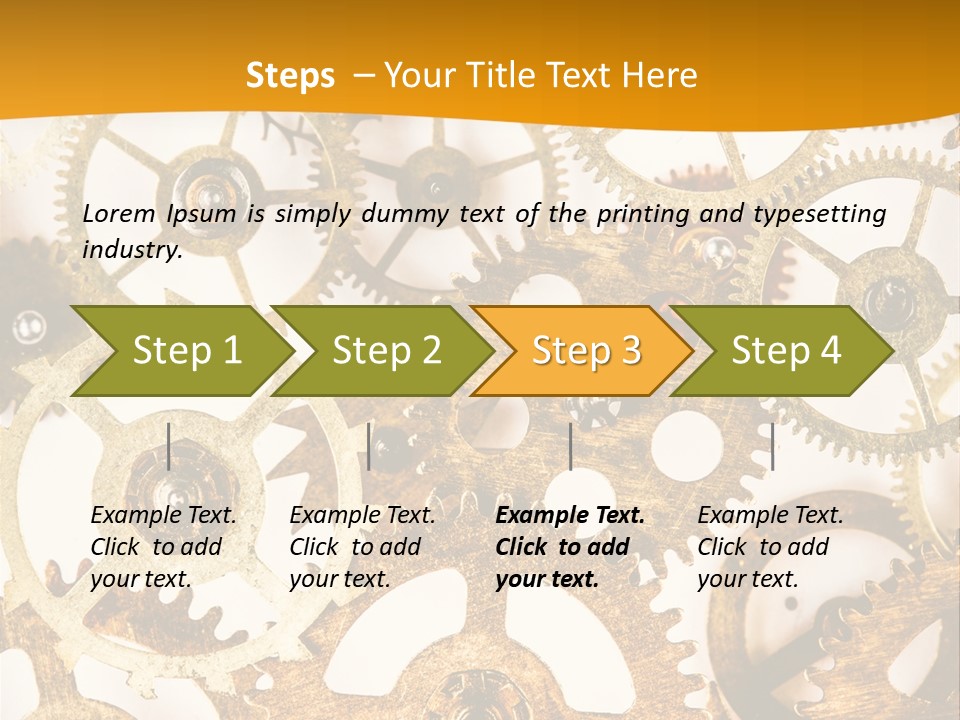 Machinery Technology Cog PowerPoint Template