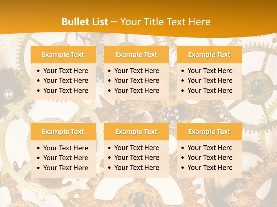 Machinery Technology Cog PowerPoint Template