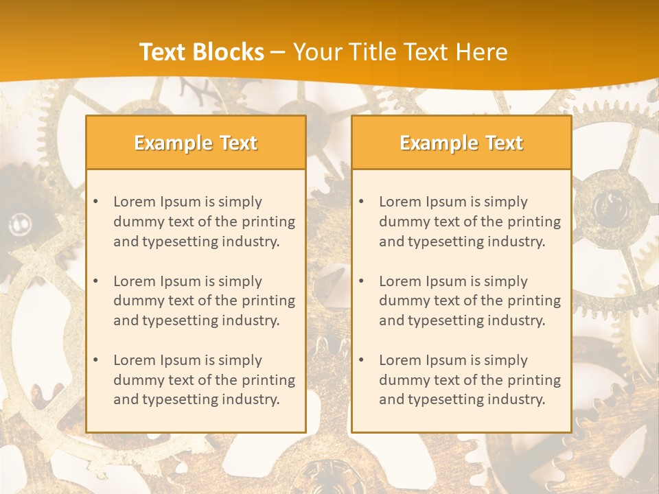 Machinery Technology Cog PowerPoint Template
