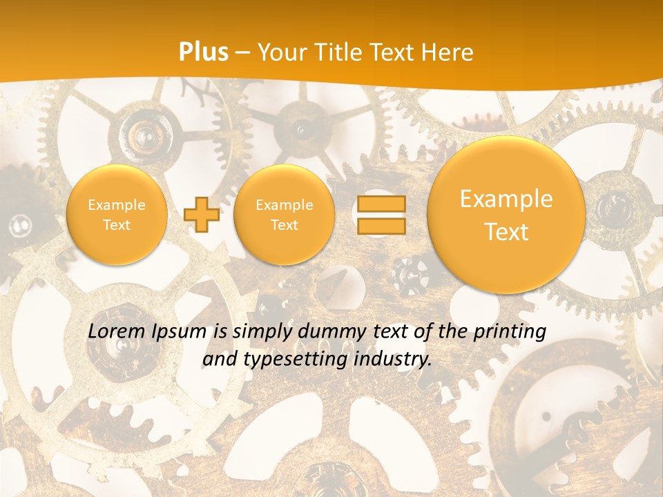 Machinery Technology Cog PowerPoint Template