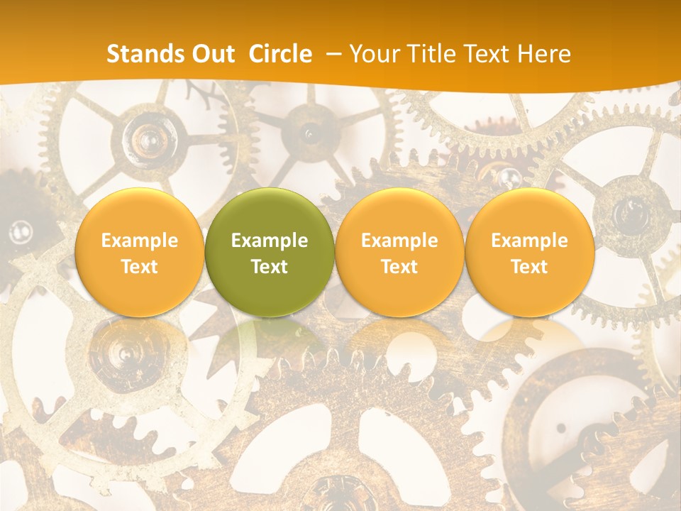 Machinery Technology Cog PowerPoint Template