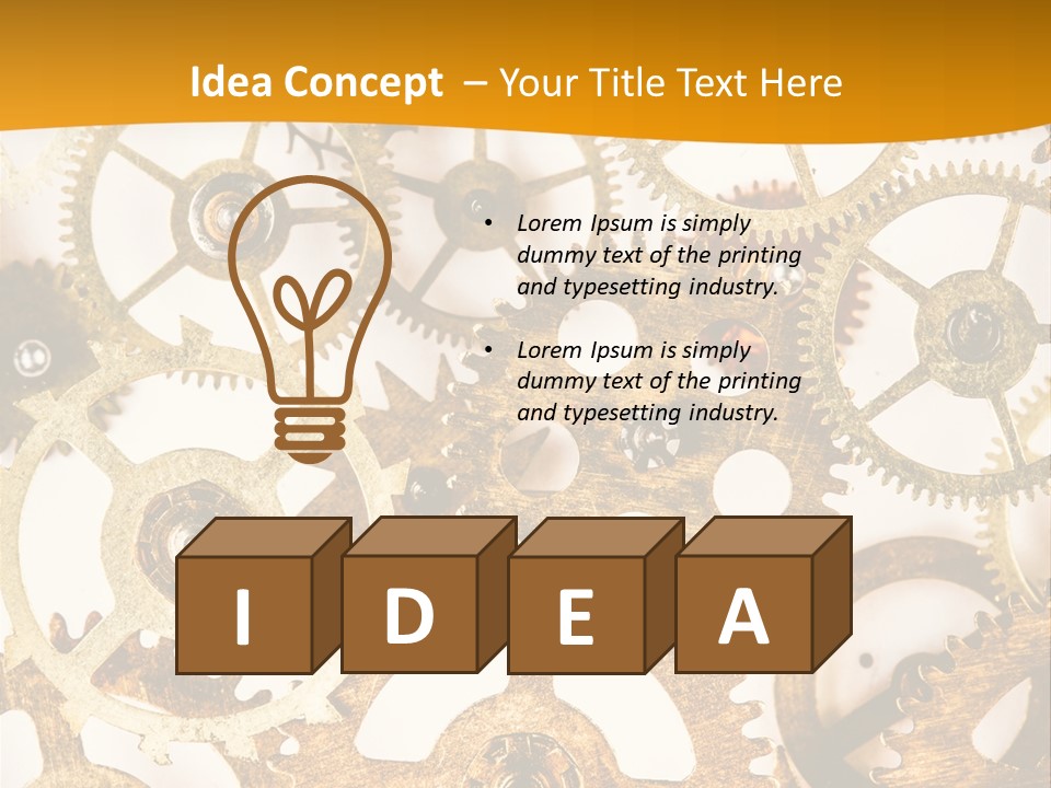 Machinery Technology Cog PowerPoint Template