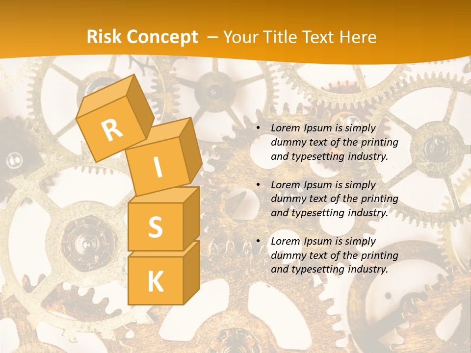 Machinery Technology Cog PowerPoint Template