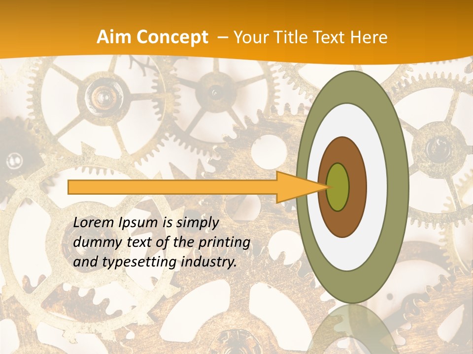Machinery Technology Cog PowerPoint Template