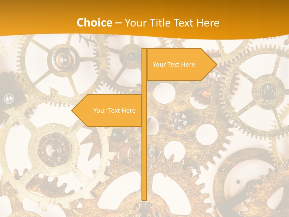 Machinery Technology Cog PowerPoint Template