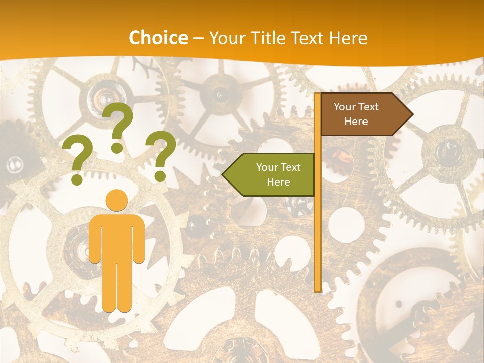 Machinery Technology Cog PowerPoint Template