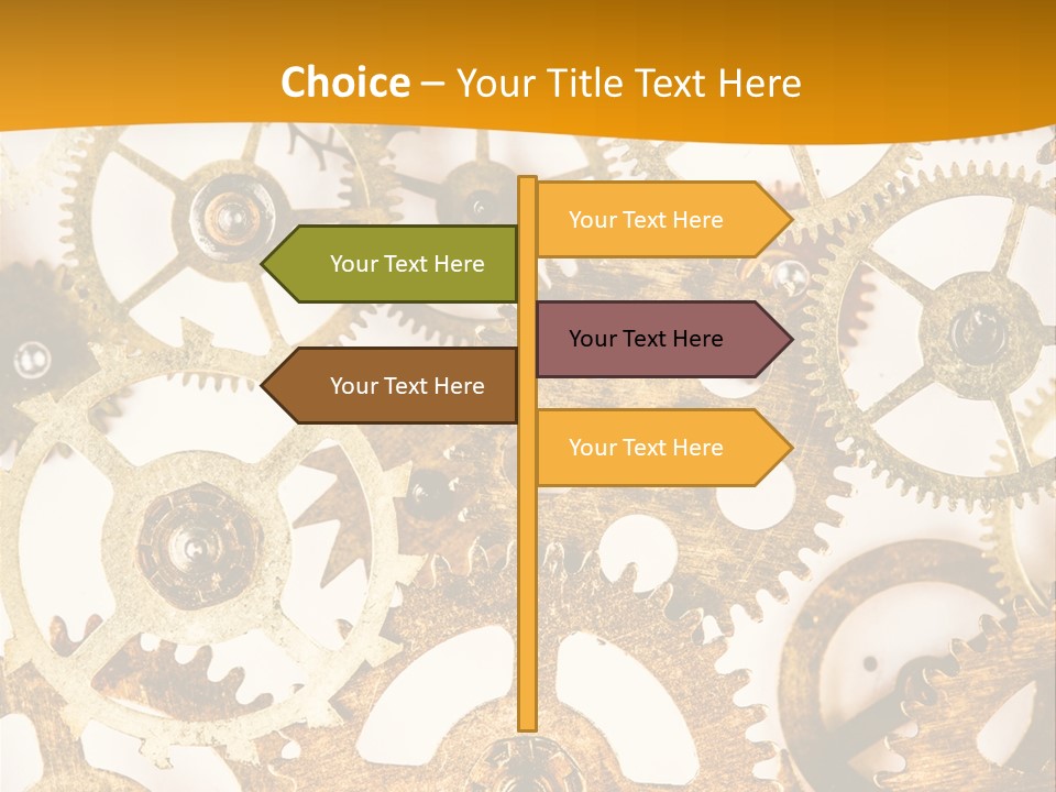 Machinery Technology Cog PowerPoint Template