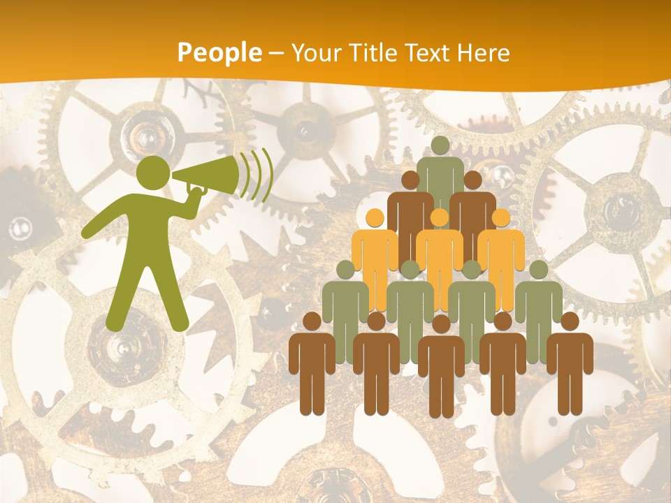 Machinery Technology Cog PowerPoint Template