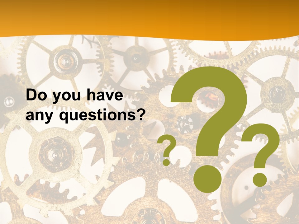 Machinery Technology Cog PowerPoint Template