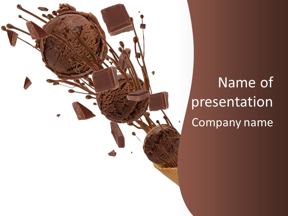 Scoop Tea Snack PowerPoint Template